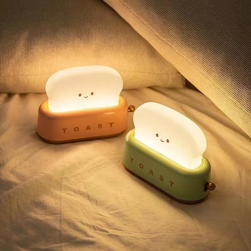 Cute Toast Night Light - Chargeable Lamp