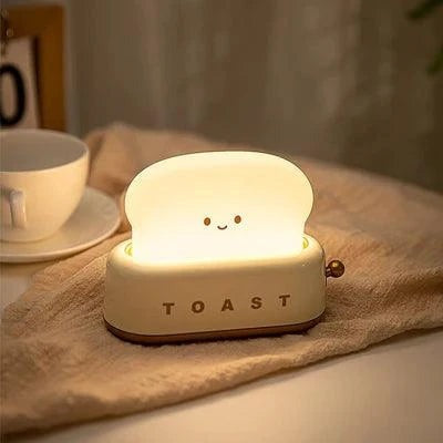 Cute Toast Night Light - Chargeable Lamp